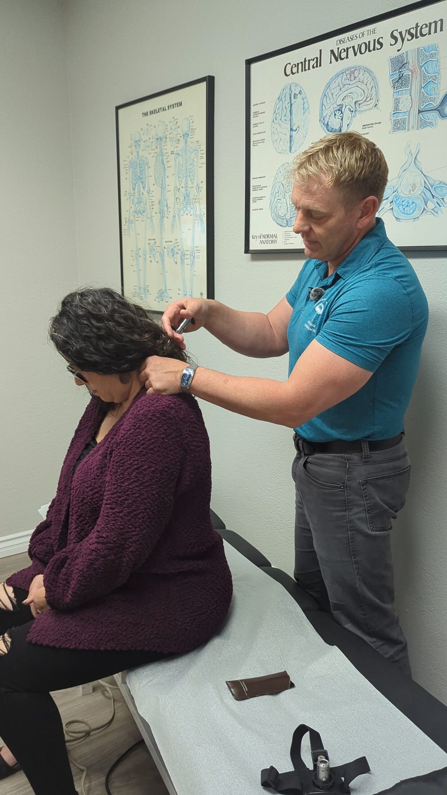 Dr. Brock Jonhson attending a patient